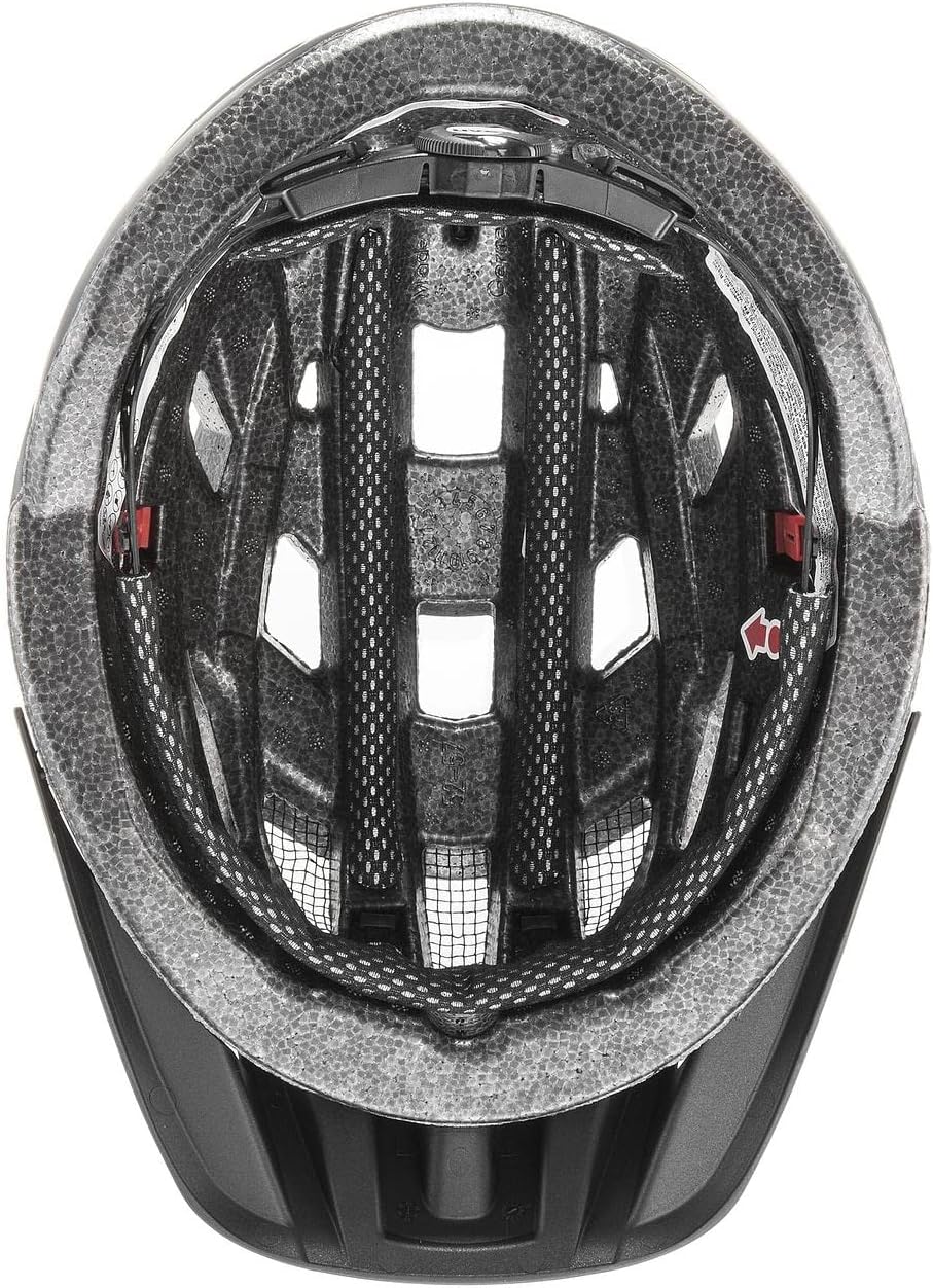 uvex i-vo cc - leichter Allround-Helm für Damen und Herren - individuelle Größenanpassung - erweiterbar mit LED-Licht - black-smoke matt - 52-57 cm