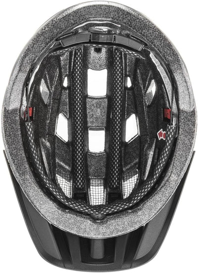 uvex i-vo cc - leichter Allround-Helm für Damen und Herren - individuelle Größenanpassung - erweiterbar mit LED-Licht - black-smoke matt - 52-57 cm