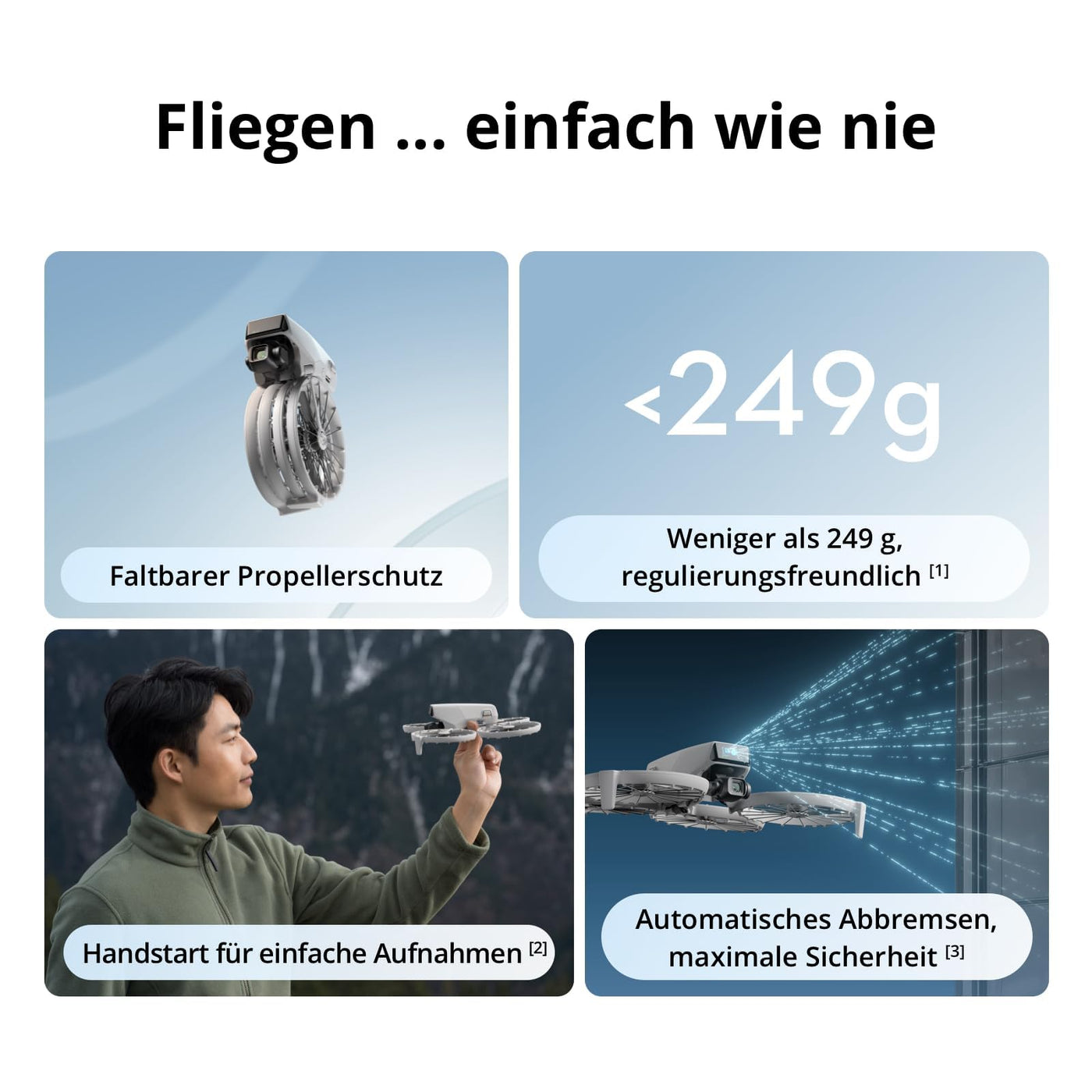 DJI Flip (RC 2 Fernsteuerung mit Bildschirm) – Mini Drohne mit Kamera 4K für Kinder, unter 249g, Follow-Me, 13 km HD-Übertragung, Handstart, 31 Min Flugzeit, Drohne mit Kamera Für Vlogs