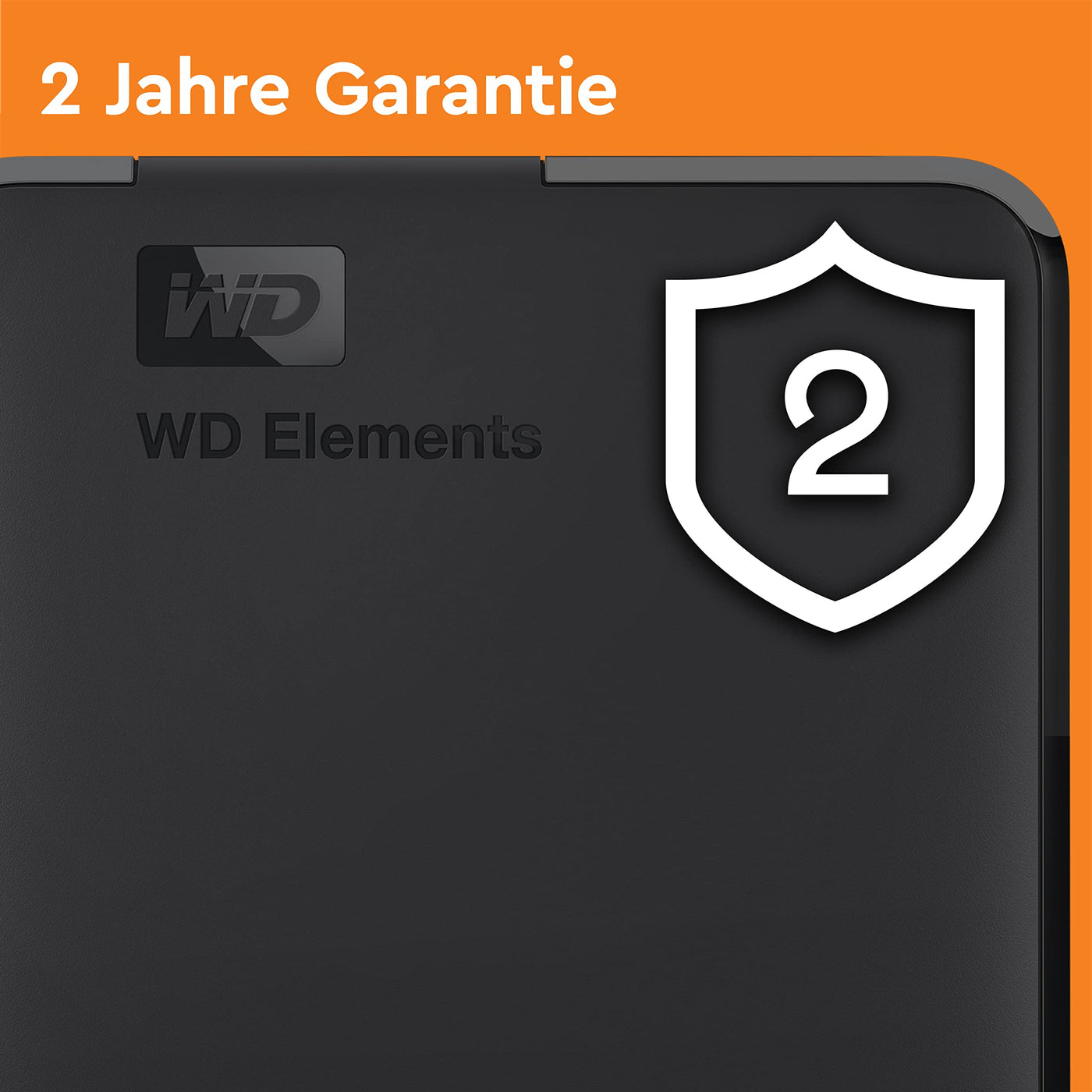 WD Elements Portable externe Festplatte 2 TB (mobiler Speicher, USB 3.0-Schnittstelle, Plug-and-Play, für Windows formatiert) Schwarz