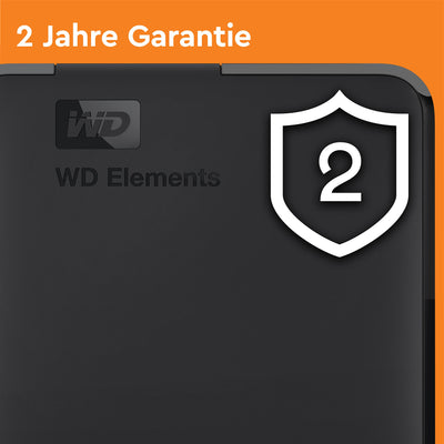 WD Elements Portable externe Festplatte 1 TB (mobiler Speicher, USB 3.0-Schnittstelle, Plug-and-Play, für Windows formatiert) Schwarz
