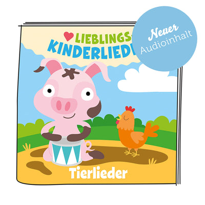 tonies Hörfiguren für Toniebox, Lieblings-Kinderlieder – Tierlieder, Kinderlieder ab 3 Jahren, Spielzeit ca. 53 Minuten