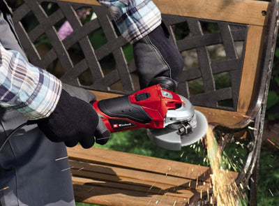 Einhell Winkelschleifer TC-AG 125 (850W, 12.000 1/min Drehzahl, 125mm Scheiben-ø, Scheibenschutz, Spindelarretierung, flacher Aluminium-Getriebekopf)
