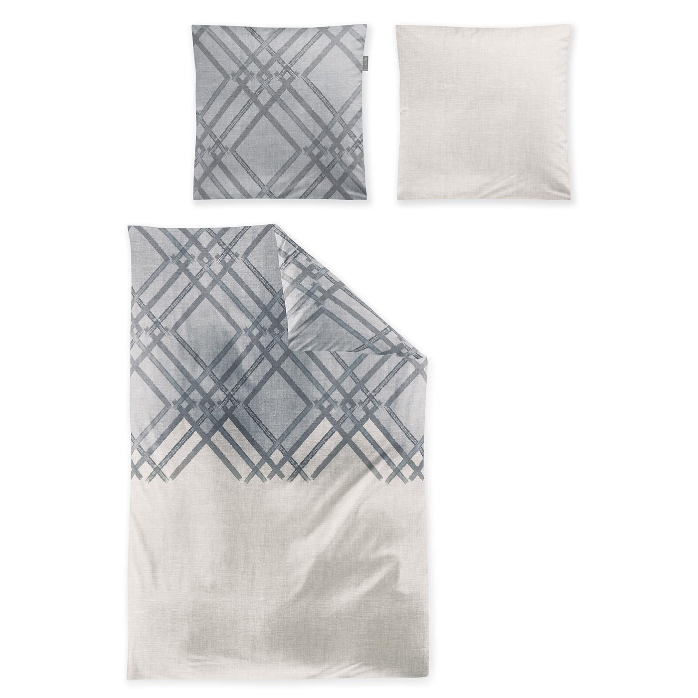 Irisette Edel-Feinbiber Bettwäsche Koala grau 8529 1 Bettbezug 135 x 200 cm + 1 Kissenbezug 80 x 80 cm