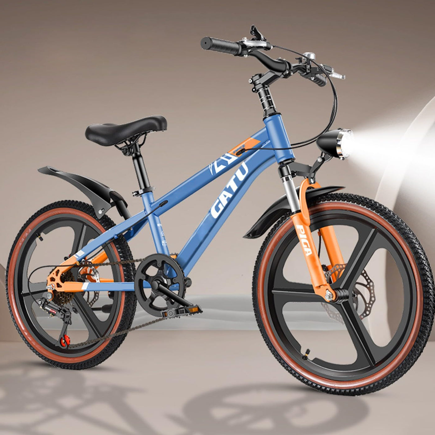 Mountainbike 24 Zoll Integrierte Rad Doppelscheibenbremsen Dual Shock 6 Gang Schaltung Fahrrad Herren und Damensport C,22 inches