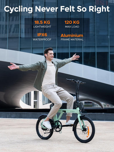 ENGWE E Bike mit APP-Ebike 36V 9.6Ah Akku bis zu 100km, E Bike Klapprad 250W Motor Max 25km/h, Elektrofahrrad 42Nm Drehmomentsensorik & Kohleriemen, E-Bike 3 Stufen-PAS Pendler für Stadt P20