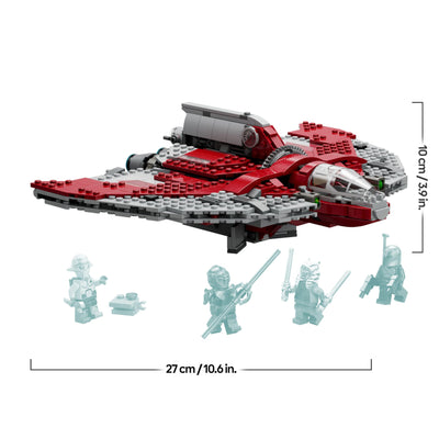 LEGO Star Wars Ahsoka Tanos T-6 Jedi Shuttle Set, baubares Raumschiff-Spielzeug mit 4 Minifiguren inkl. Sabine Wren und Marrok mit Lichtschwertern, Geschenk für Fans der Ahsoka-Serie 75362