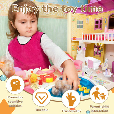 30 Stück Wichtel Zubehör Weihnachten – Miniatur Bade Set mit Badewanne, Enten & Zahnbürste – Wichtelzubehör für Wichteltür & Puppenhaus Deko