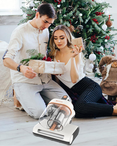 Bestauty Milbensauger für Matratzen, 2 Stufen starken Saugens 7-16 kPa Milbenstaubsauger 500W mit UV-Licht, 55°C Heißlufttrocknung, entfernt 99,9% Bakterien, Allergene, Staub-Milben für Betten,Sofas