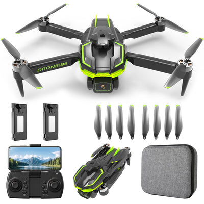 Drohne mit Kamera 4K für Kinder mit Bürstenlose Motor, RC Drone Quadcopter mit WiFi Übertragung, 38 mins Lange Flugzeit, Anfänger Drohne Spielzeug Geschenke für Jungen Mädchen (Green)