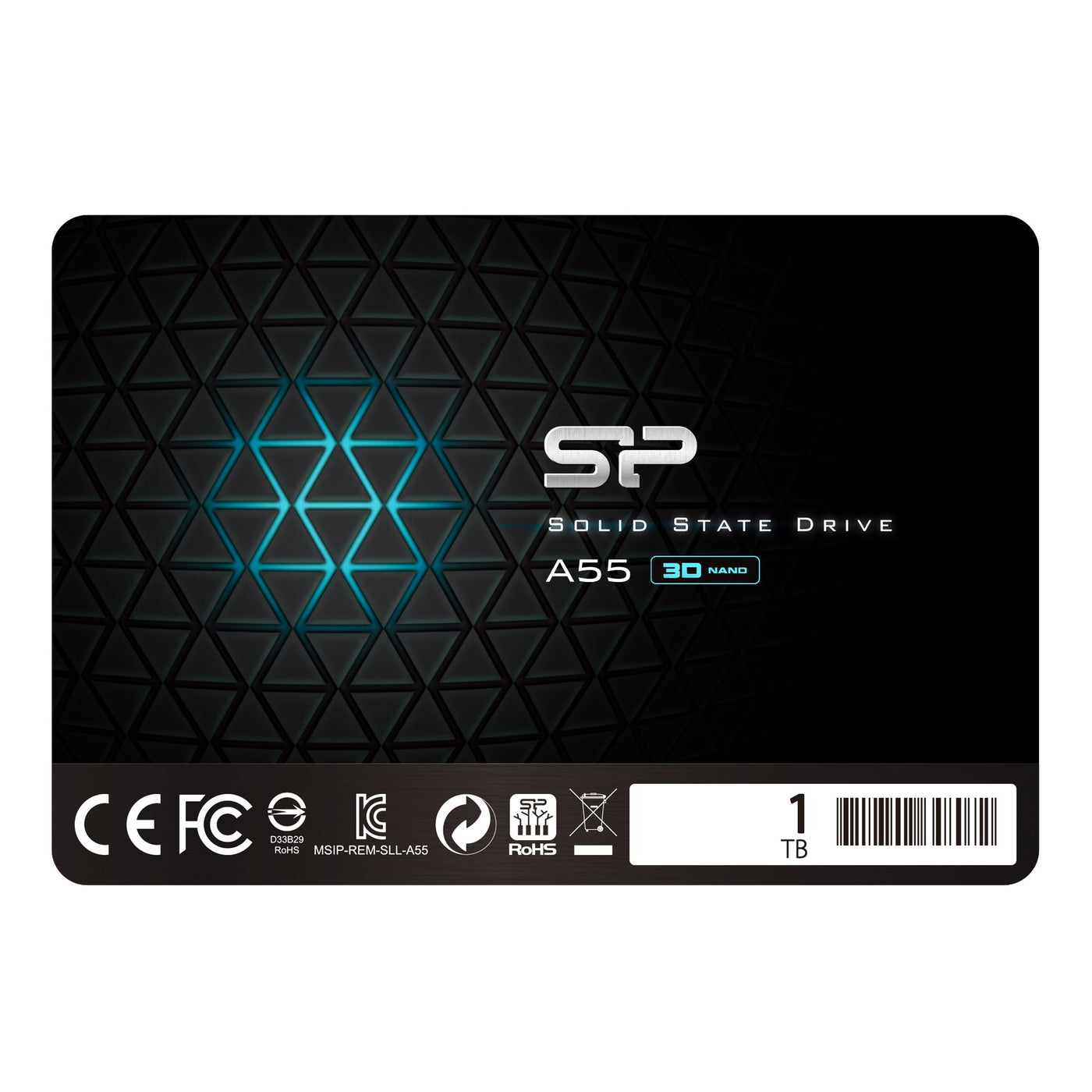 Silicon Power SSD 1TB 3D NAND A55 SLC Cache Performance Boost 2,5 Zoll SATA III 7mm (0,28") Interne SSD, Festkörper-Laufwerk