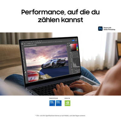 Samsung Galaxy Book4 Notebook, 15,6-Zoll-Display, Intel Core 3-Prozessor, 8 GB RAM, Laptop mit 256 GB Speicher, Gray, 3 Jahre Herstellergarantie [Exklusiv auf Amazon]