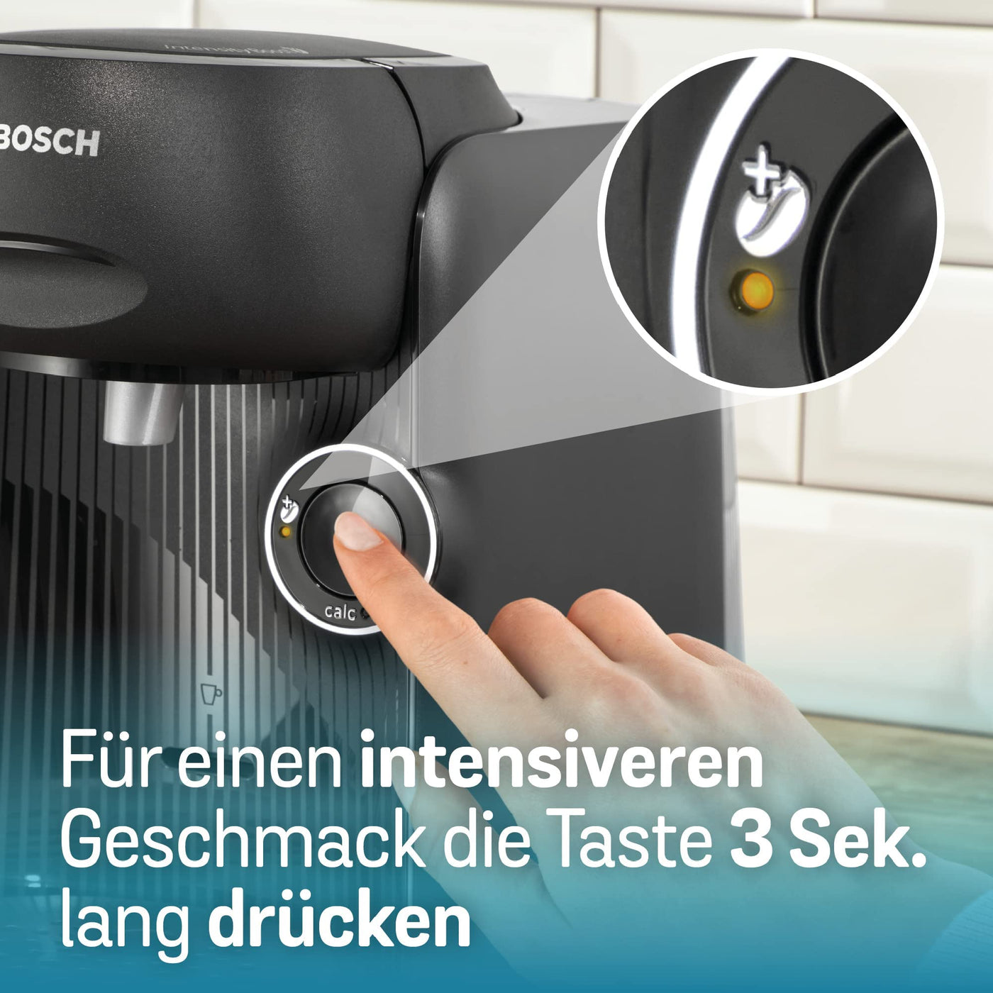 Bosch Tassimo Finesse Kapselmaschine TAS16B7 Kaffeemaschine by, 70 Getränke, intensiverer Kaffee auf Kopfdruck, Abschaltautomatik, perfekt dosiert, platzsparend, 1400 W, schwarz