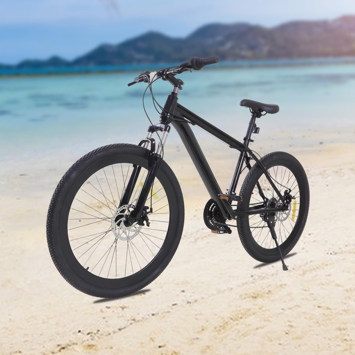 GMSLuu 26 Zoll 21 Gang MTB Mountain-Bike Fahrräder,Aluminium Jugendfahrrad Mountainbike Schwarz Fully MTB für Jungen Mädchen Damen & Herren