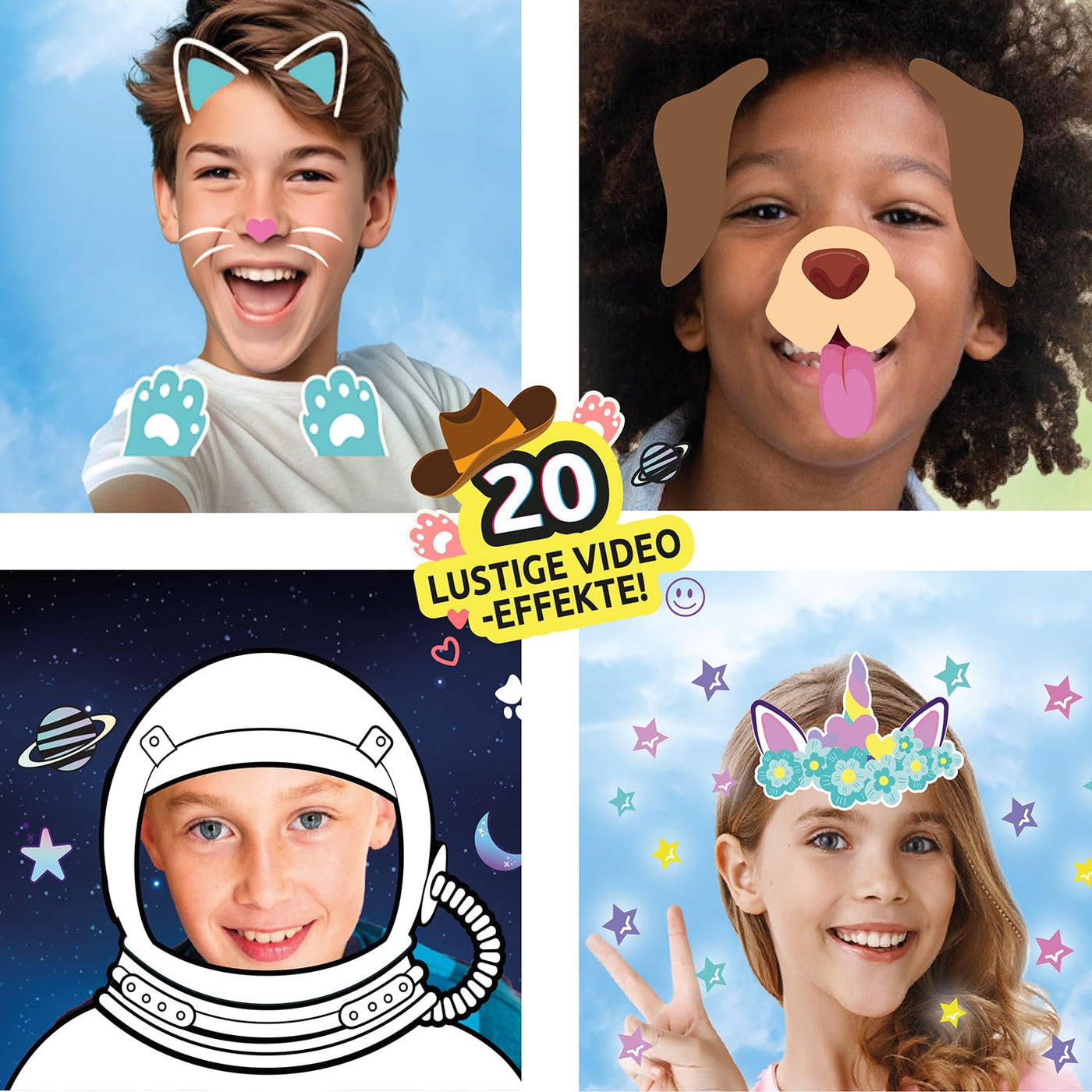 Canal Toys Video Walkie Talkies – Kinder Walkie Talkies mit Kamera & Bildschirm – 100 m Reichweite – Funkgeräte mit 6 Spielen – Geschenk für Kinder ab 5 Jahren - INF 042