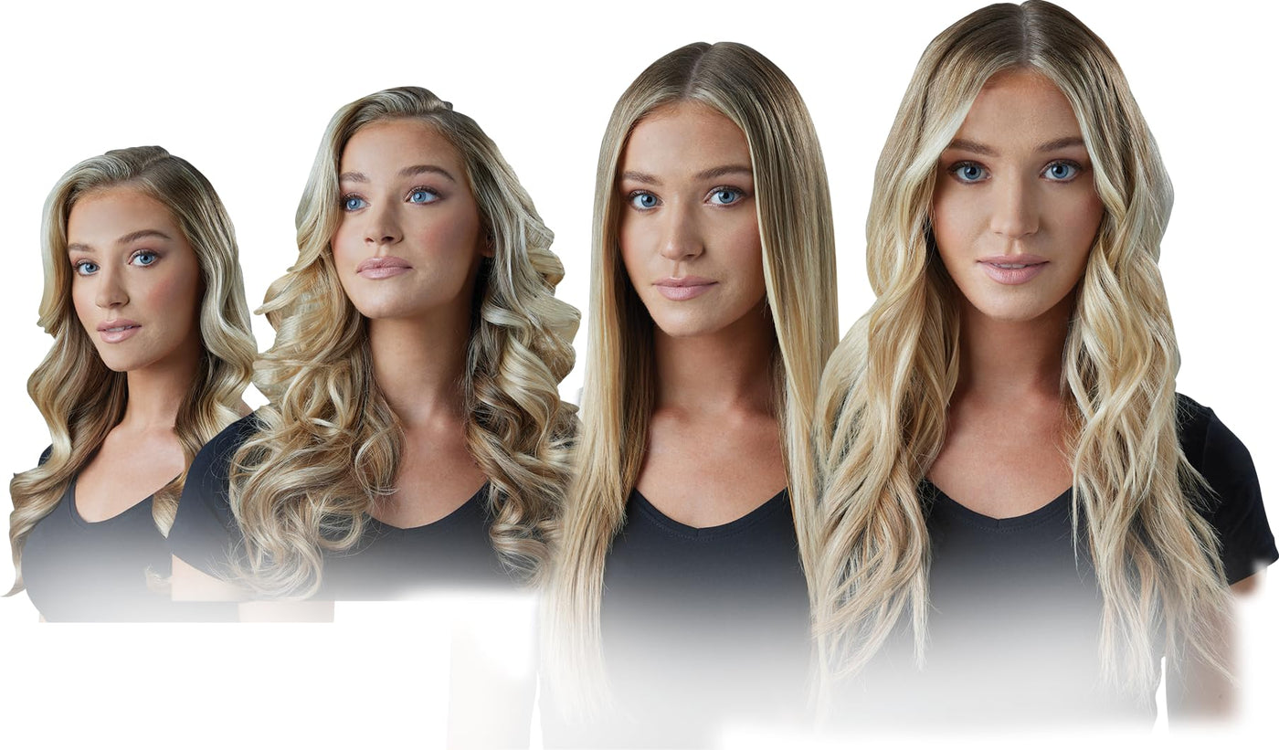 Remington Glätteisen Sleek & Curl (abgerundetes Design -ideal zum Glätten & Stylen von Locken und Wellen, hochwertige Ultra-Turmalin-Keramikbeschichtung) LCD-Display, 150-230°C, Haarglätter S6500