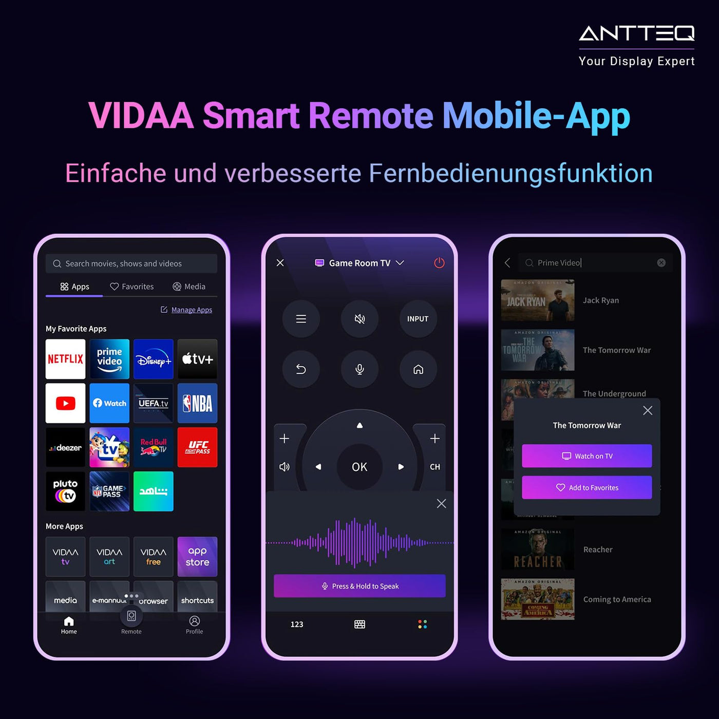 Antteq ViTA Series Smart TV 25 Zoll (Fernseher 64 cm),FHD,Triple Tuner(DVB-T2/S2/C),App Store,Netflix,Prime Video,DAZN,UVM,WiFi,Hotelmodus,V25-AF3Q1 2024