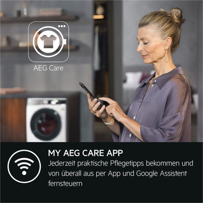 AEG LWR9W80600 / Wifi Waschtrockner mit Wärmepumpe / SensiDry – schonend und energiesparend / 10 kg Waschen / 6 kg Trocknen / C / Mengenautomatik / ProSteam® - Auffrischfunktion / 1600 U/min
