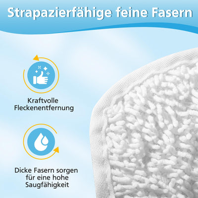 6 Pack für Vilead Steam Plus Dampfreiniger Ersatzbezug Kompatibel mit vileda Steam Dampfreiniger Ersatzbezüge und Vileda Steam PLUS Dampfreiniger, Tücher für vileda Bodenwischer Ersatzbezug