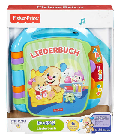 Fisher-Price Lernspaß, Liederbuch, Baby Musik Buch, Musikspielzeug für Babys, Elektronisches Kinderbuch, ab 6 Monate, Deutsche Version, CDH40