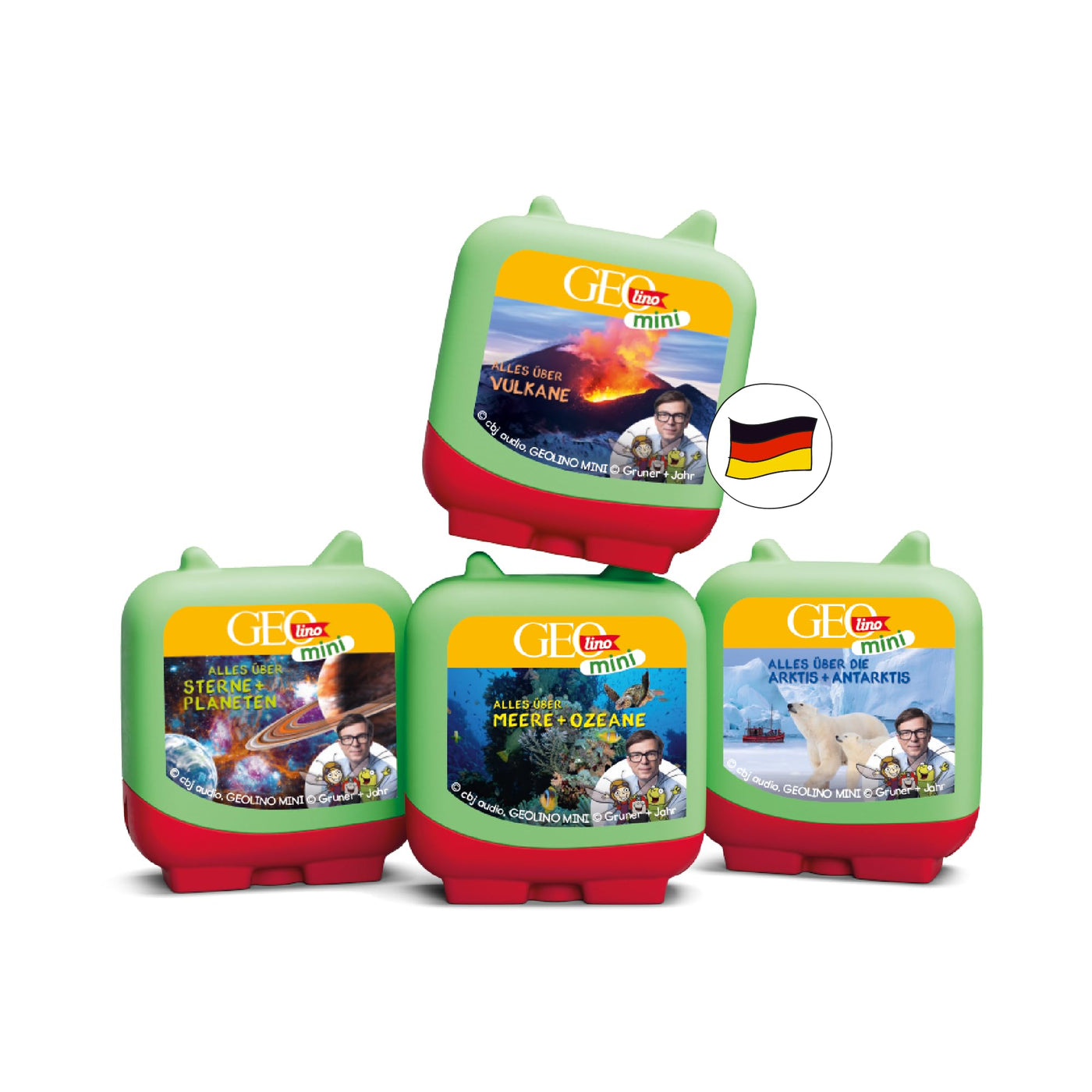 tonies Clever 4er Set GEOlino MINI für Deine Toniebox, Wissens-Hörspiel für Kinder ab 5 Jahren, Spielzeit je ca. 47 Minuten
