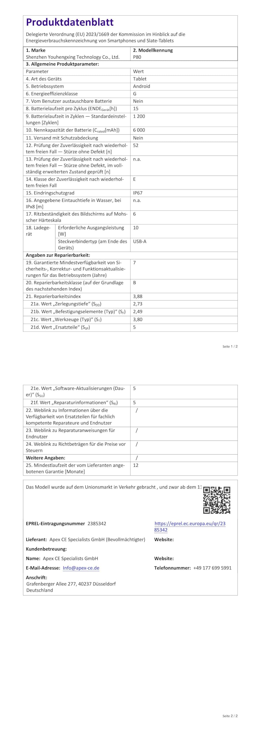 JJGJ Android Tablets,11 Zoll Tablet Android 14 mit Tastatur, 12GB+256GB, 1TB Expand, Octa-Core, 8000mAh, 2.4G/5G WiFi, 13MP+5MP Kamera, 2 in 1 mit Tastatur Tasche, Maus, Stylus(Schwarz)