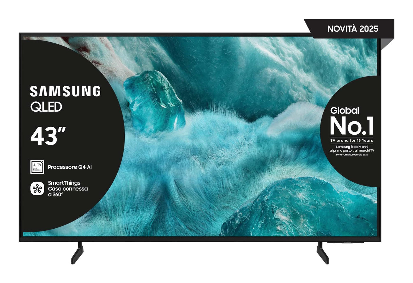 Samsung QLED Q7F 4K Smart TV 43 Zoll (108 cm) mit AI-Vision, 100% Farbvolumen mit Quantum Dot, HDR10+, Q4 AI Prozessor, One UI Tizen, Wi-Fi, Bluetooth 5.3 und Motion Xcelerator