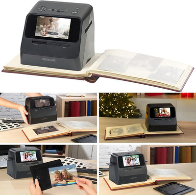Somikon Fotoscanner: 3in1-Foto-, Dia- & Negativscanner mit 22 MP und HDMI-Ausgang, Akku (Scanner, Bilder Scanner, Digitalisierung)