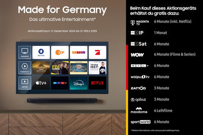 Samsung Neo QLED 4K QN90D Fernseher 65 Zoll, Samsung TV mit Neural Quantum 4K AI Gen2 Prozessor, Quantum-Matrix-Technologie, AI 4K Upscaling, Smart TV, KI TV, GQ65QN90DATXZG, Deutsches Modell [2024]