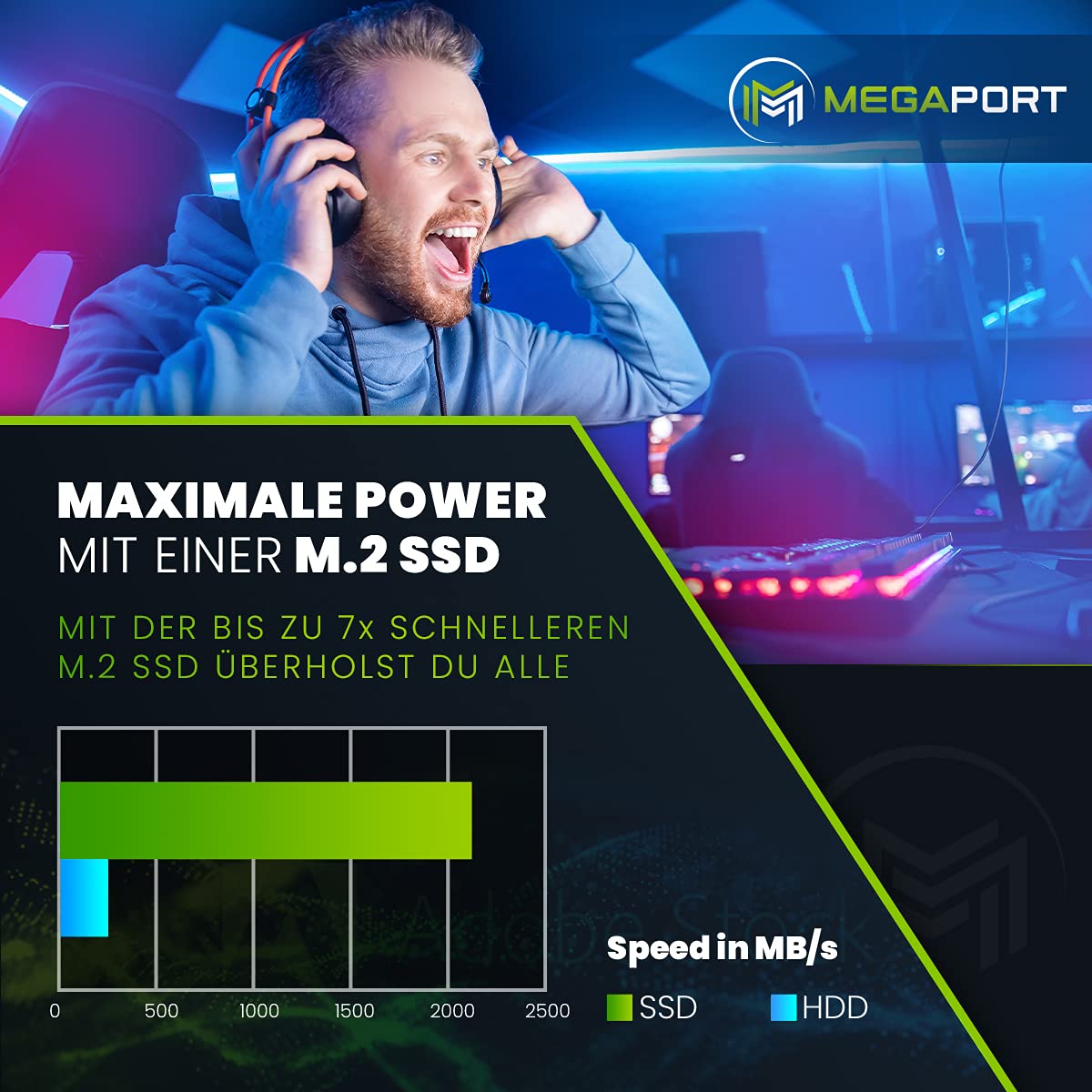 Megaport Gaming PC AMD Ryzen 7 5700X • Windows 11 • GeForce RTX 4060Ti 16GB • 32GB DDR4 • 1000GB M.2 SSD • Luftkühlung • WLAN • Gamer PC Computer Gaming Rechner