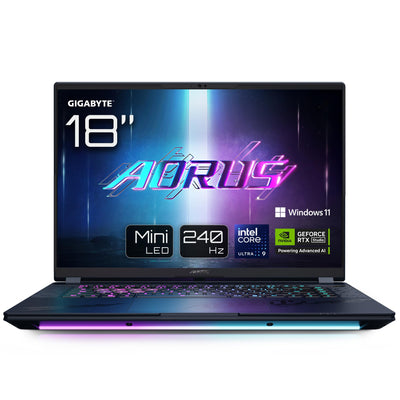Gigabyte AORUS Master 18 BZH Gaming-Laptop - 18,0“, 240Hz WQXGA, Intel Core 275HX, RTX 5090 GPU, 64GB DDR5 5600MHz, 2 x Gen4 2TB SSD, Windows 11 Pro, 2 Jahre Garantie, AORUS Master 18 BZHC6DED42SP