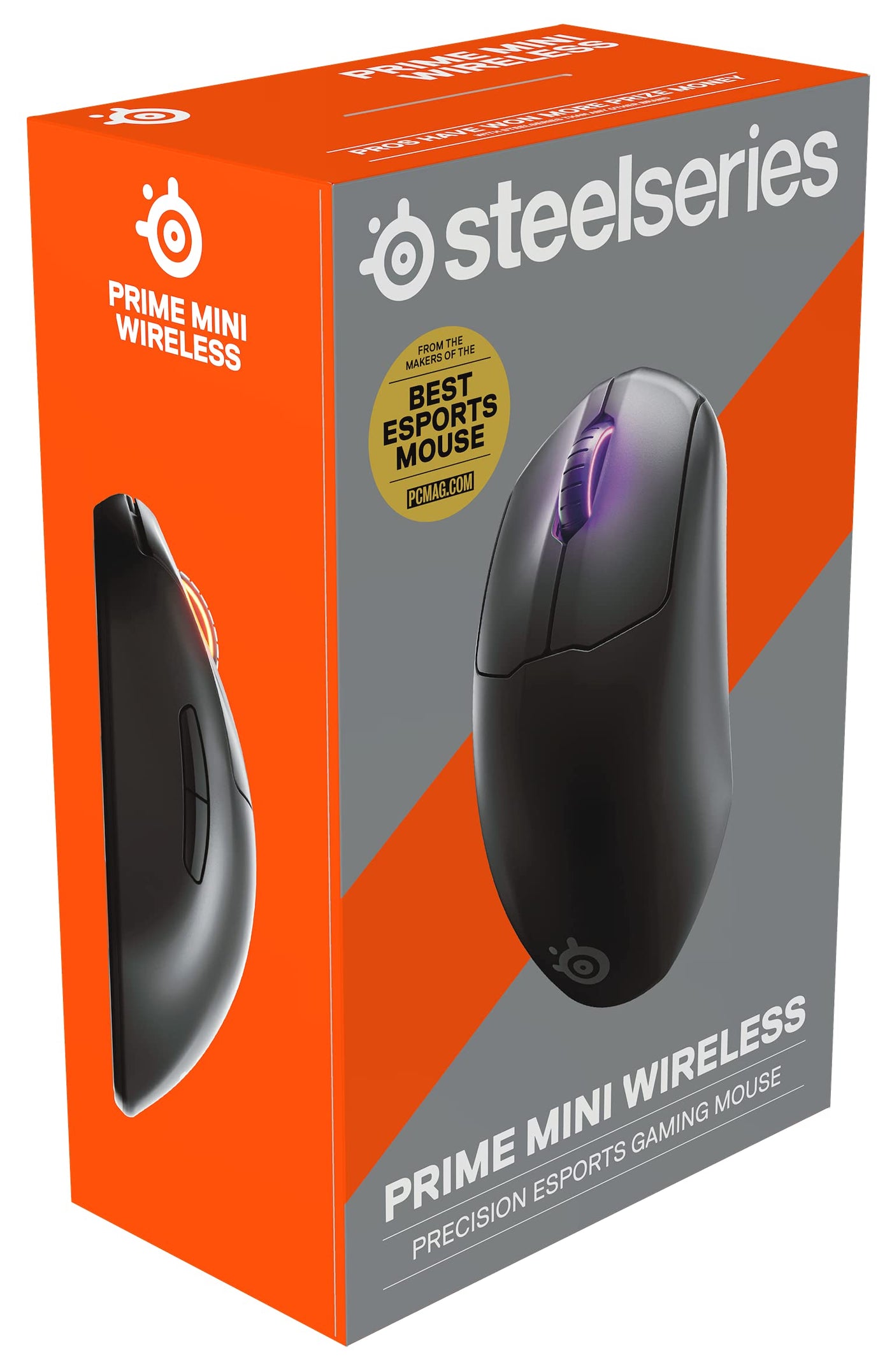 SteelSeries Prime Mini Wireless - Esports Leistung Kabellose Gaming-Maus - 100 Stunden Akkulaufzeit - Magnetisch-optische Schalter -  Mini-Formfaktor