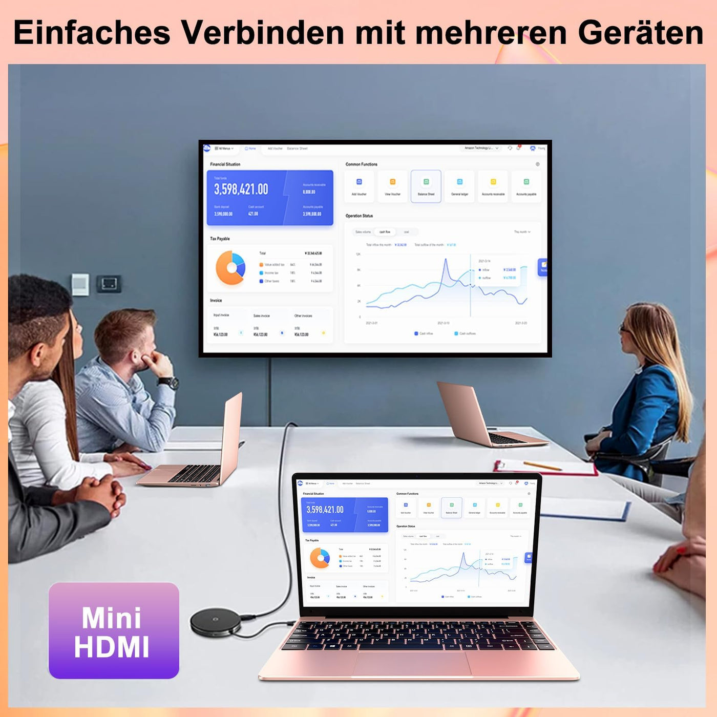 NOTODD 2025 Laptop 14 Zoll Win11 Celeron N4020 256GB SSD Unterstützung 1TB (TF 512GB) Full Metal Notebook 1080P 5G WiFi Mini HDMI & Kabellose Maus Tastaturfolie für Tastatur-Gold