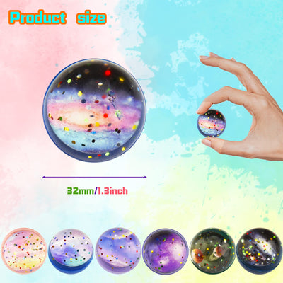 30 Stück Flummi Planeten, Flummies für Kinder, 32mm Flummis Kindergeburstag Mitgesbel Give aways Schultüte füllung Partygeschenke Gastgeschenk Gummiball Kinder Groß Set Pinata Adventskalender füllung