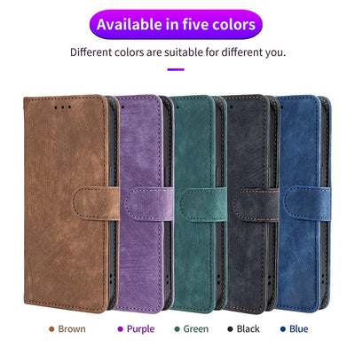XINNI Handyhülle für Oscal Flat 1C/Blackview Wave 6C, RFID Protect PU/TPU Klappetui Schutzhülle Flip Magnetisch Telefonhülle, Blau