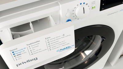 Privileg PWFV X 753 N Waschmaschine Frontlader/1400 U/min/7 kg/EEK B/Push & Go Steam/Schnell 20°/40°/60°, Express 30', Kurz 45'/Inverter-Motor/Mehrfachwasserschutz/Water Balance Plus