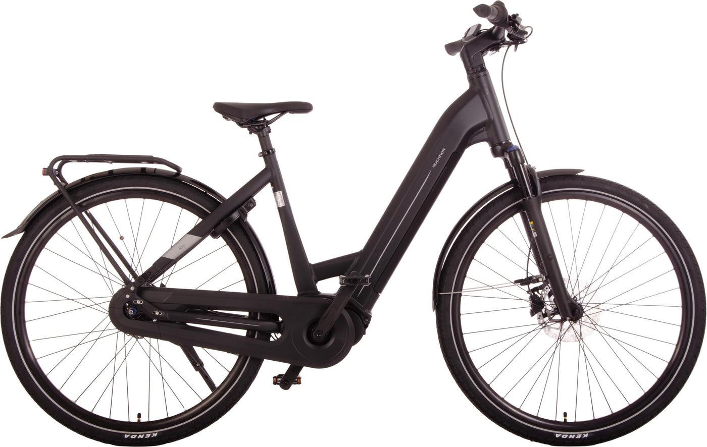 Rucanor Rio E-Bike 28″ (50 cm) – Shimano 7-Gang, Hydraulische Scheibenbremsen, 550 Wh Akku, matt schwarz – Damen