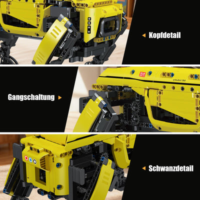 Mould King 15066 Technik Mechanischer Hund Bausteine Modell, 936 Teile Ferngesteuerte Roboter Hundespielzeug Bausatz, Klemmbausteine Bauset als Spielzeug/Geschenk