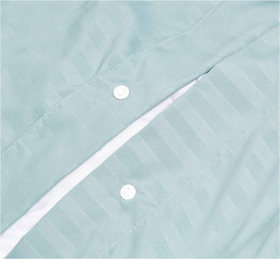Sonive Deluxe Mikrofaser Bettbezug-Set mit Kissenbezug – Bettwäsche 135x200cm/Kopfkissenbezug 80x80cm, Spa-Blau,ÖKO-TEX Bettwäsche mit Eckbänder