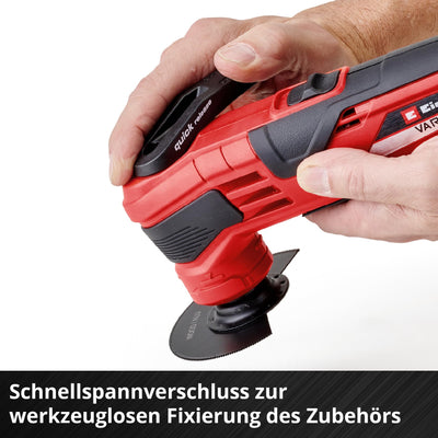 Einhell Akku-Multifunktionswerkzeug VARRITO Power X-Change (Li-Ion, 18 V, 22.000 bis 40.000 min-1, Drehzahl-Elektronik, Schnellspannverschluss, magnetische Werkzeugaufnahme, ohne Akku und Ladegerät)