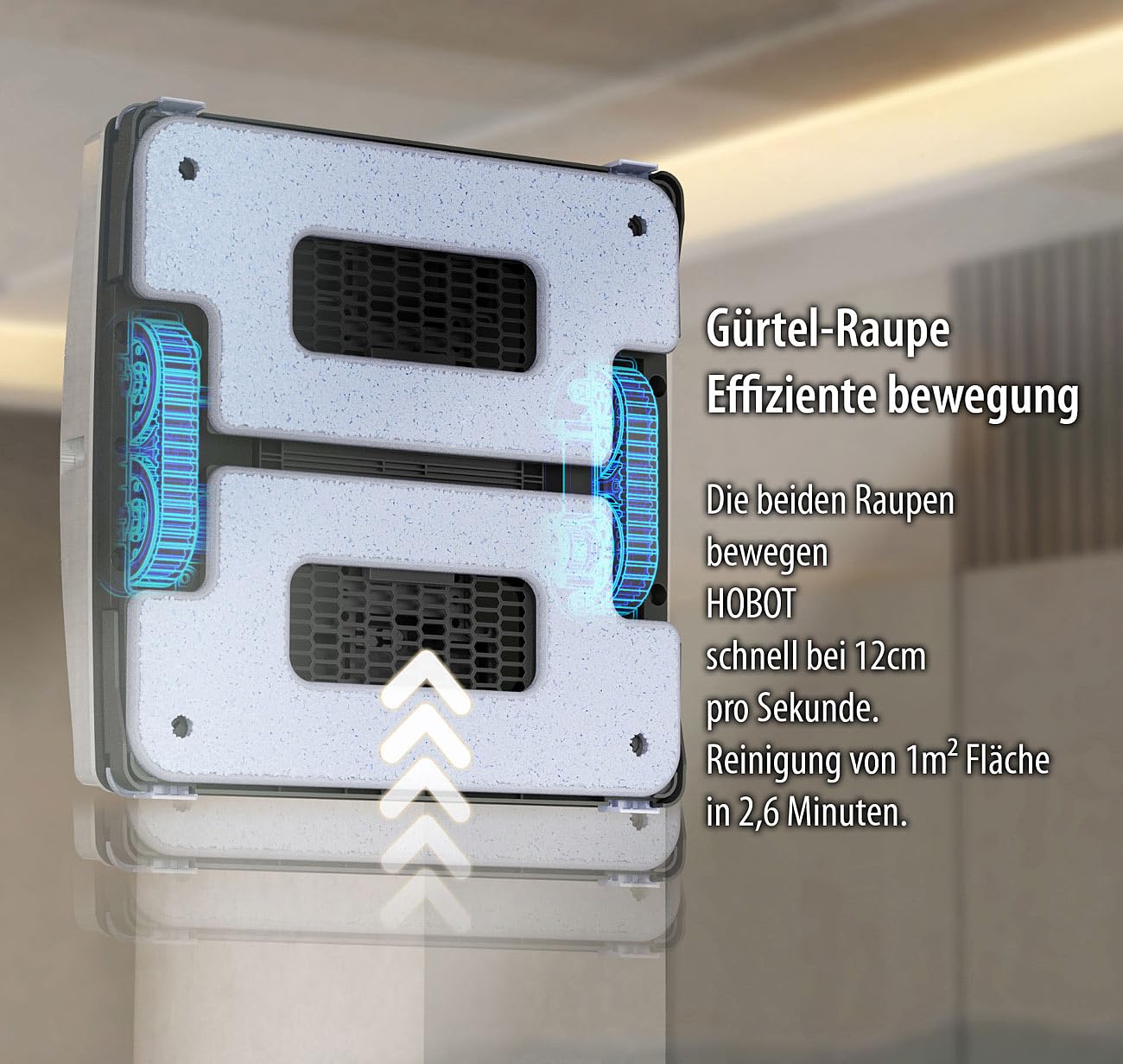 Sichler Exclusive Fensterputz-Roboter Akku: HOBOT S6 Pro Profi-Fensterputz-Roboter, Versandrückläufer (Fensterputz-Roboter Sprüh, Fensterputzroboter, Scheibenwischer)