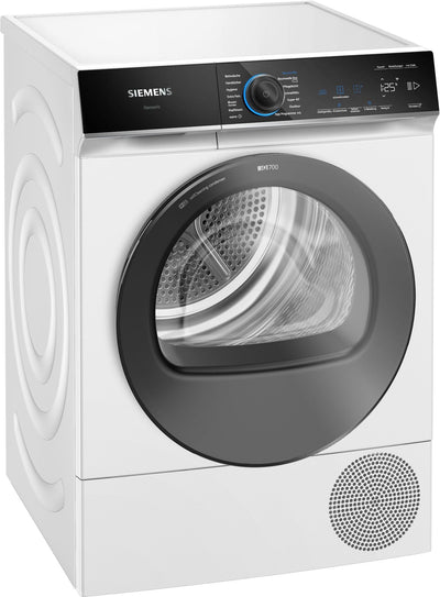 Siemens WQ35B2B30, Smarter iQ700 Wärmepumpentrockner für 1-8 kg Wäsche, Schnellprogramm, Schonende autoDry Trocknung, softDry Schontrommel mit Licht, Outdoor-Programm, directTouch Plus Display, Weiß