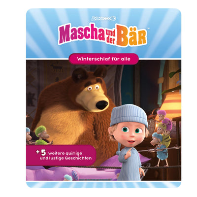 tonies Hörfigur für Toniebox, Mascha und der Bär – Winterschlaf für alle + 5 weitere quirlige & lustige Geschichten, Hörspiel für Kinder ab 4 Jahren, Spielzeit ca. 50 Minuten
