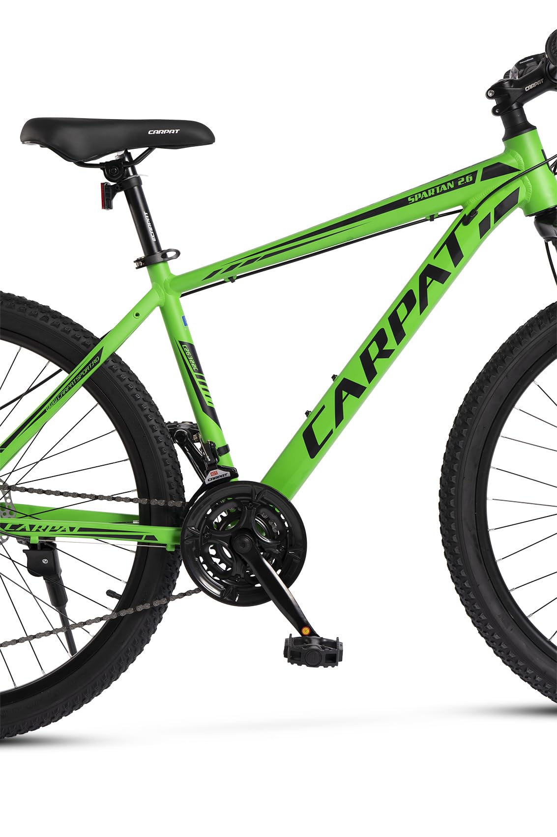 Mountainbike 26 Zoll Hardtail Aluminiumrahmen, 21-Gang Shimano Schaltung, Federgabel, integrierte Kabelführung, 85 % vormontiert, MTB Fahrrad für Damen & Herren, Outdoor Trail Bike (Grün)