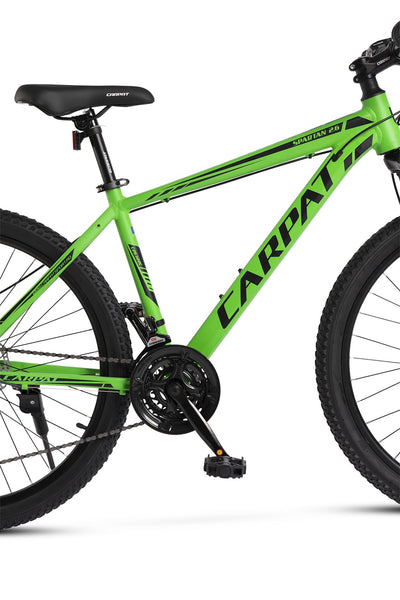 Mountainbike 26 Zoll Hardtail Aluminiumrahmen, 21-Gang Shimano Schaltung, Federgabel, integrierte Kabelführung, 85 % vormontiert, MTB Fahrrad für Damen & Herren, Outdoor Trail Bike (Grün)