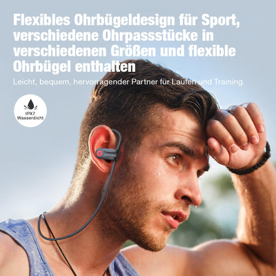 Tical Bluetooth Kopfhörer, Kopfhörer Sport Kabellos IPX7 Wasserdicht Ohrhörer Bluetooth mit Bluetooth 5.3 Chip 16H Spielzeit, In Ear Kopfhörer Bluetooth Sport für zum Joggen Trainieren Läuft