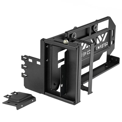 Cooler Master Vertical GPU Holder Kit V3 – Für E-ATX/ATX/mATX PC-Gehäuse & PCI-E 4.0-Geräte, anpassbare modulare Grafikkartenunterstützung, dicke SGCC-Stahlhalterung, inkl. 165mm Riser-Kabel – Schwarz