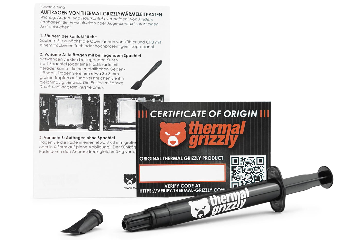 Thermal Grizzly - Kryonaut - 5.55 Gramm/1.5 ml - Extrem Hochleistungsfähige Wärmeleitpaste - Für Anspruchsvolle Anwendungen und Overclocking von CPU/GPU/PS4/PS5/Xbox