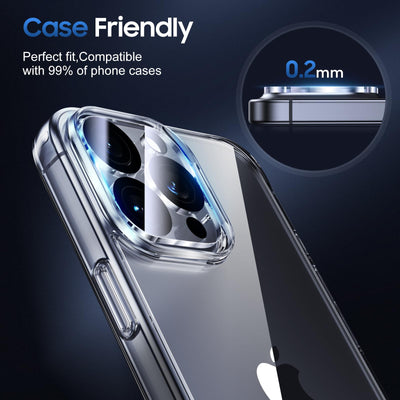 UniqueMe für iPhone 16 Pro/iPhone 16 Pro Max Kameraschutz - [Kratzfest, Stabil], Ultra-Klar 9H Härte Kameraschutz für iPhone 16 Pro Max/iPhone 16 Pro Kameraschutz 3 Stück