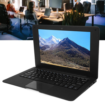 Vikye Laptop-Computer, 10,1'' LCD, 3 GB RAM, 64 GB ROM Notebook, 2,4 GHz Dual-Core-CPU, Business-Laptop für Win 10, 2500 MAh, für Büro, Reisen, Zuhause (EU-Stecker 3G+64G)